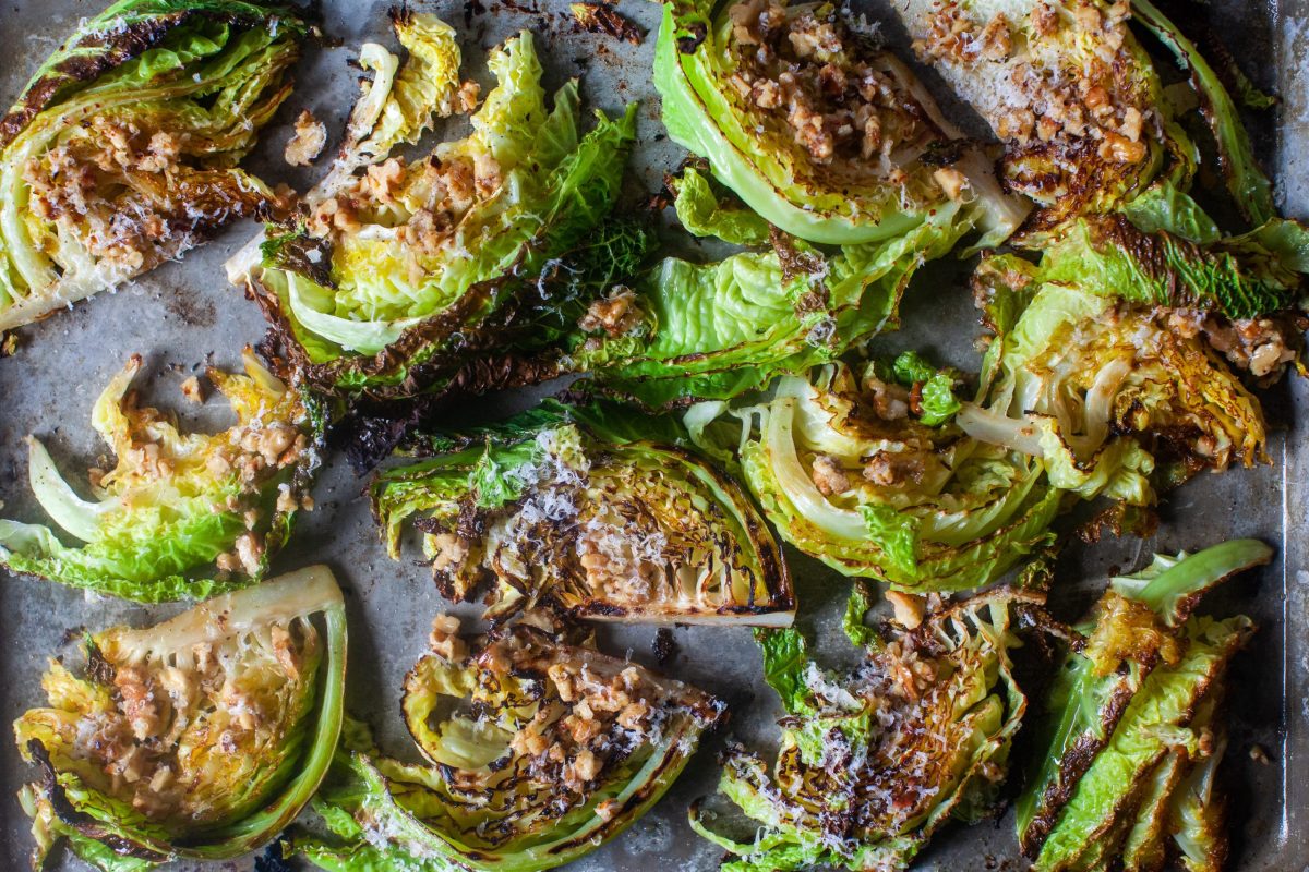 Roasted Cabbage with Walnuts, Parmesan & Balsamic: Easy Recipe